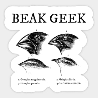 Darwin's Finches Beak Geek Sticker